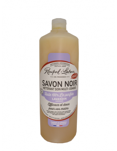 RAMPAL SAVON NOIR HUILE LIN LAVANDIN 1L